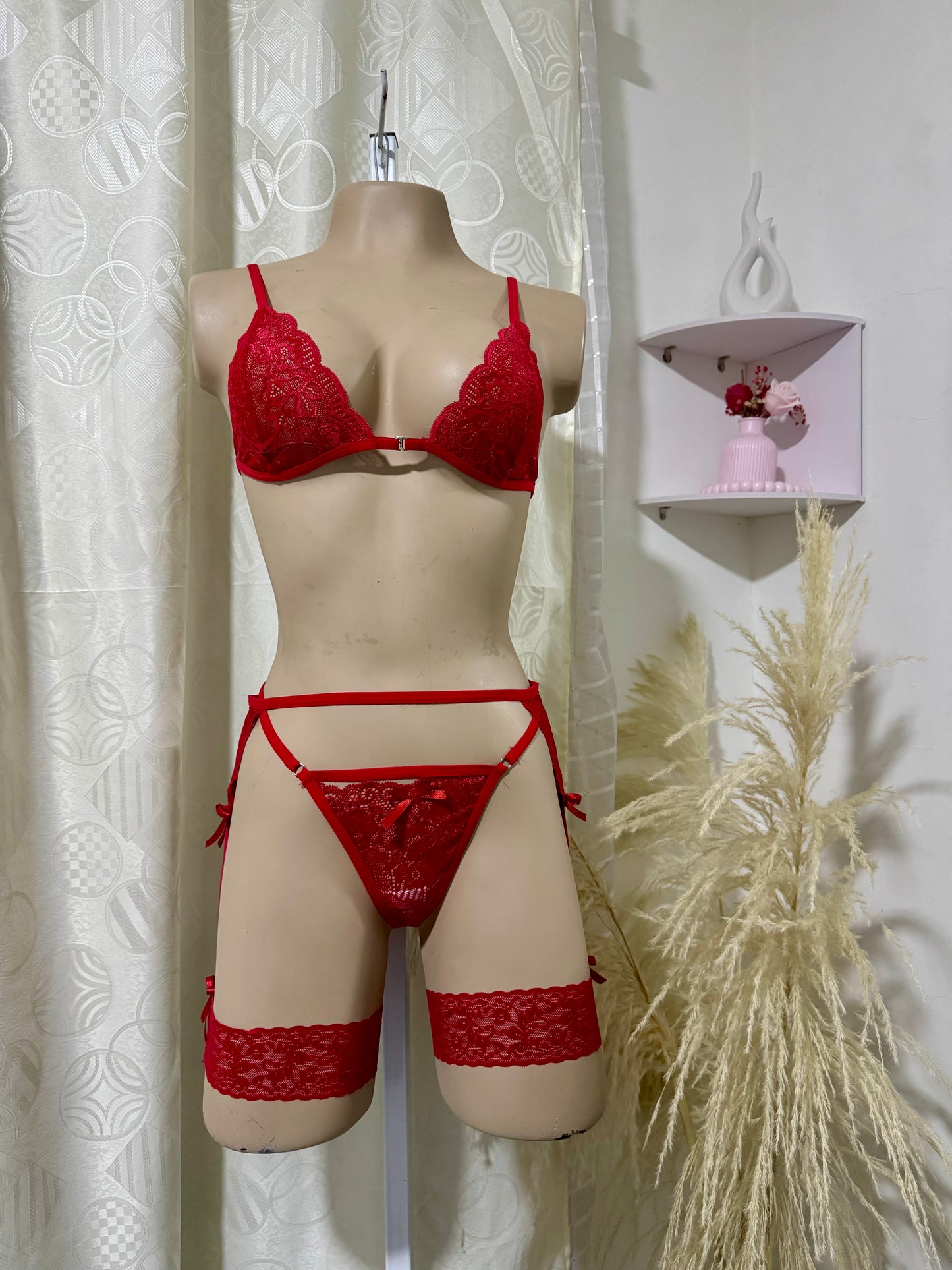 Liguero 3 piezas Rojo